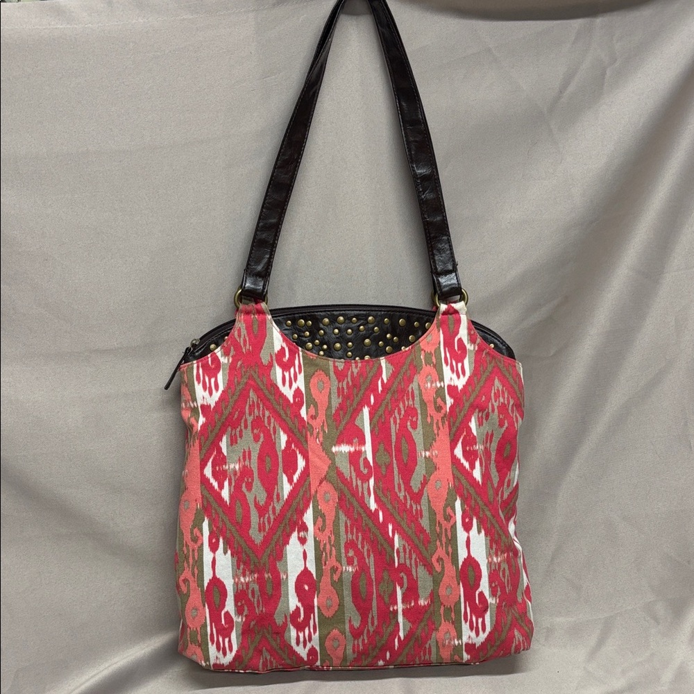 Rt 66 Denim and Leather Hobo Bag